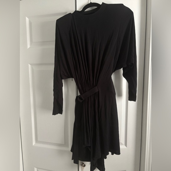 Louis Vuitton black long sleeve belted cocktail dress - Picture 4 of 4
